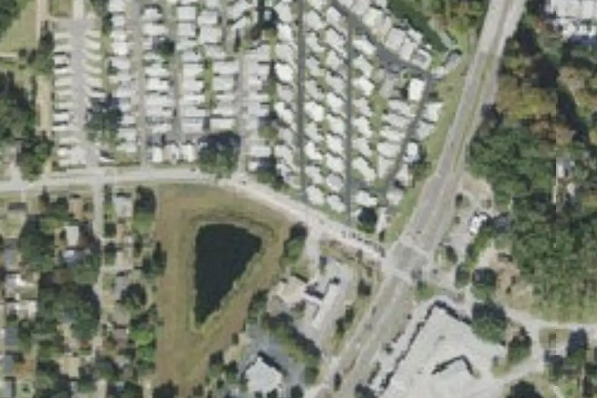 Aerial view of Tiki Village MHP