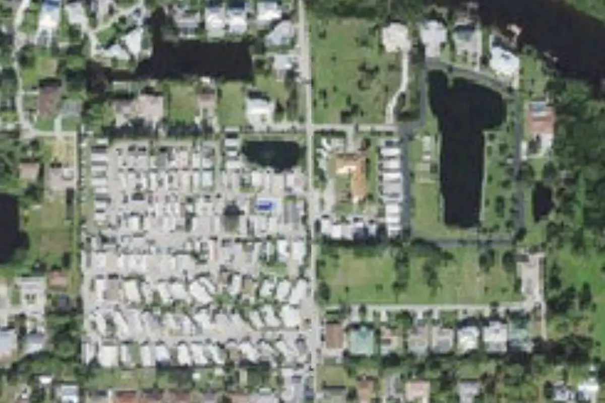 Aerial view of Bonita Beach Trailer Park