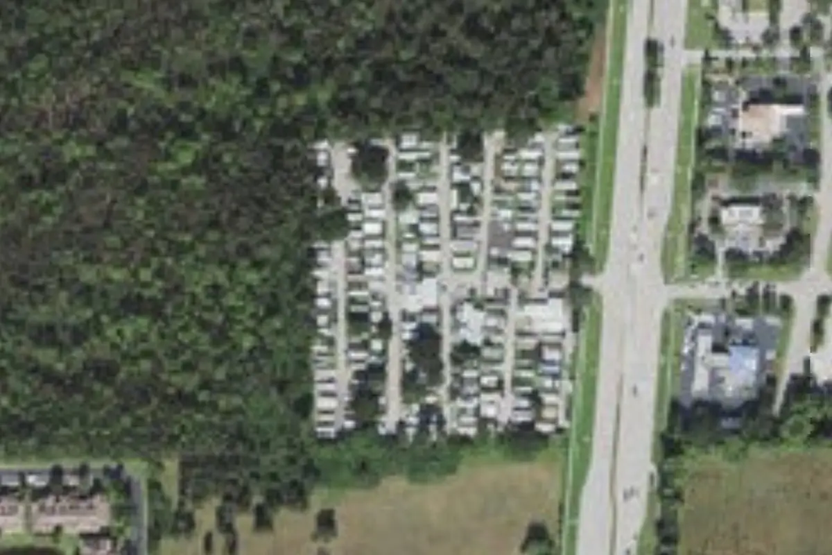 Aerial view of Covered Wagon Trailer Park