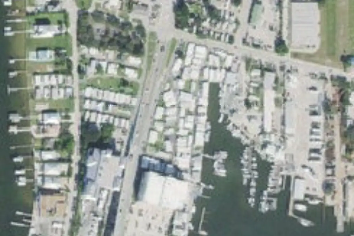 Aerial view of Gulf Cove Mobile Home Park