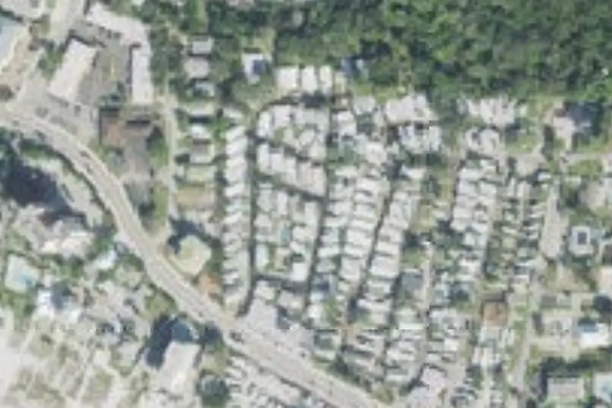 Aerial view of Gulf View Colony