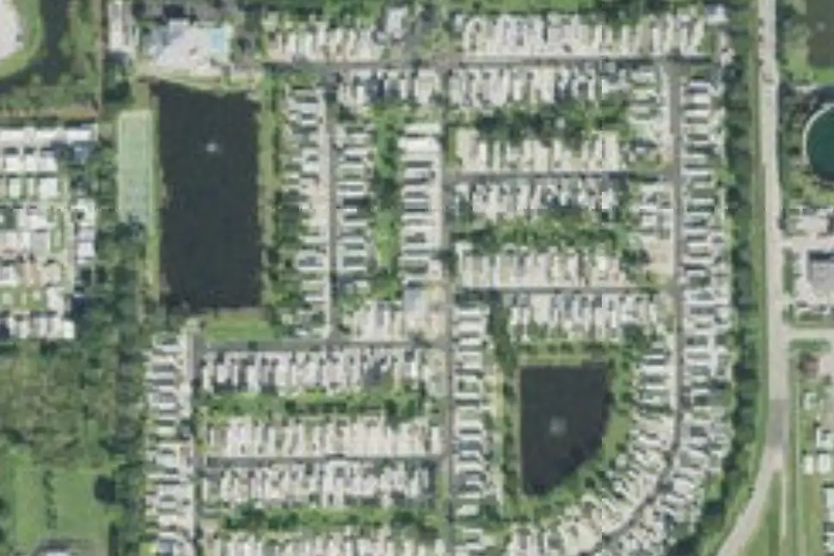 Aerial view of Gulf Waters RV Resort