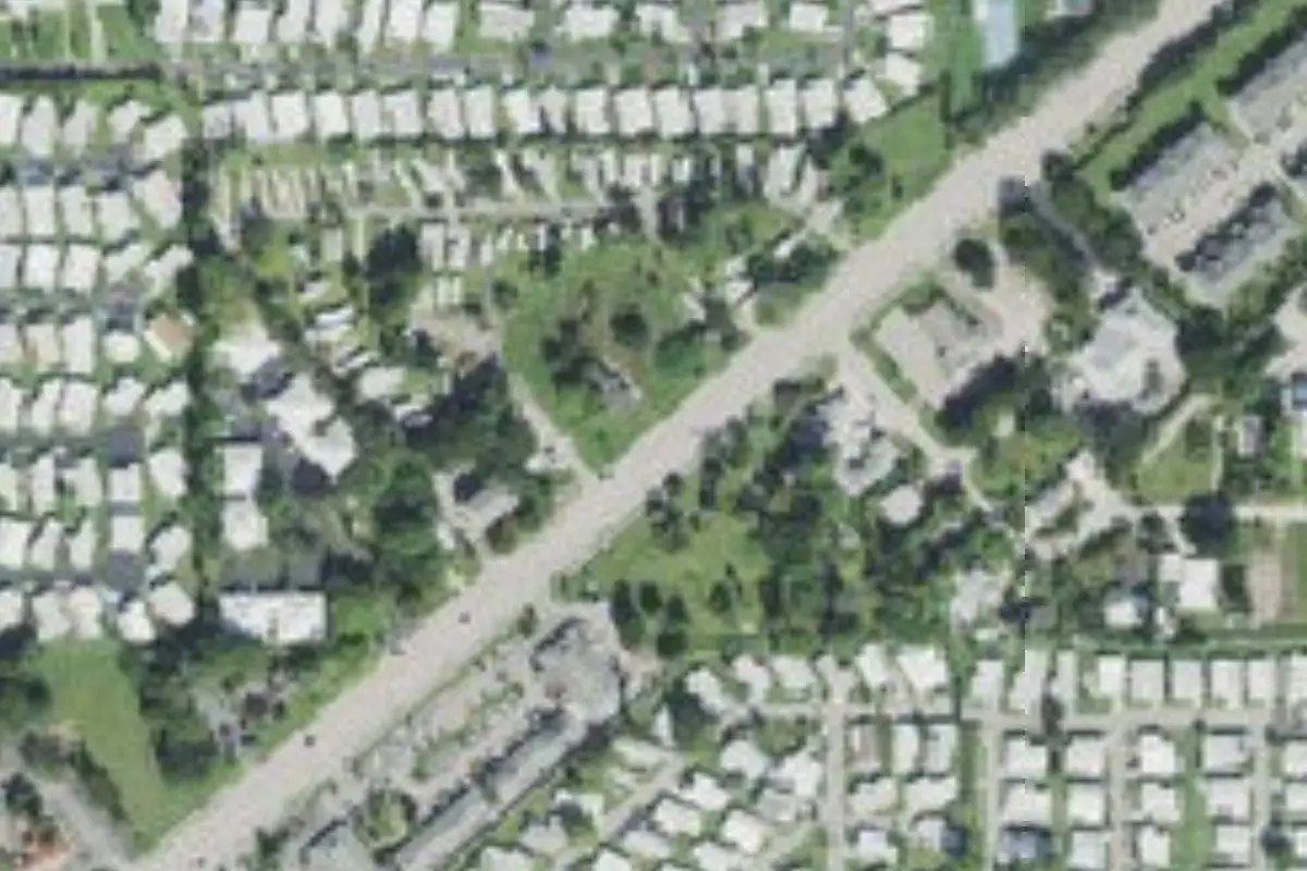 Aerial view of McGregor Mobile Home Park