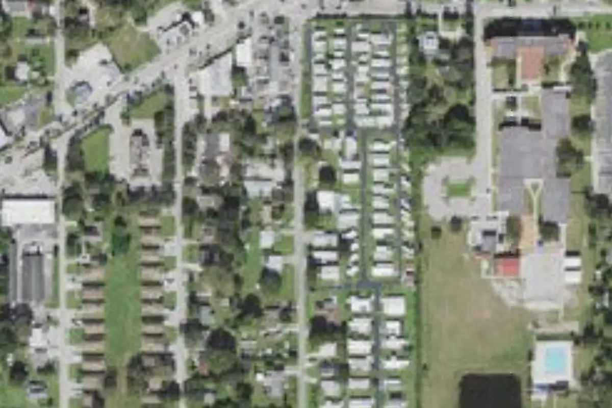 Aerial view of Tice Mobile Home Court & RV Park