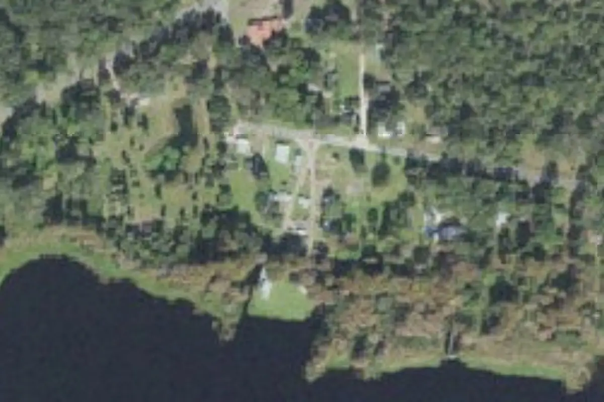 Aerial view of Big Bass Village and Campground