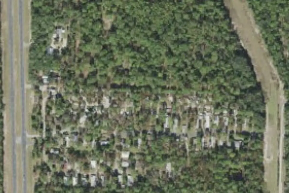 Aerial view of Goethe State Forest primitive campsites