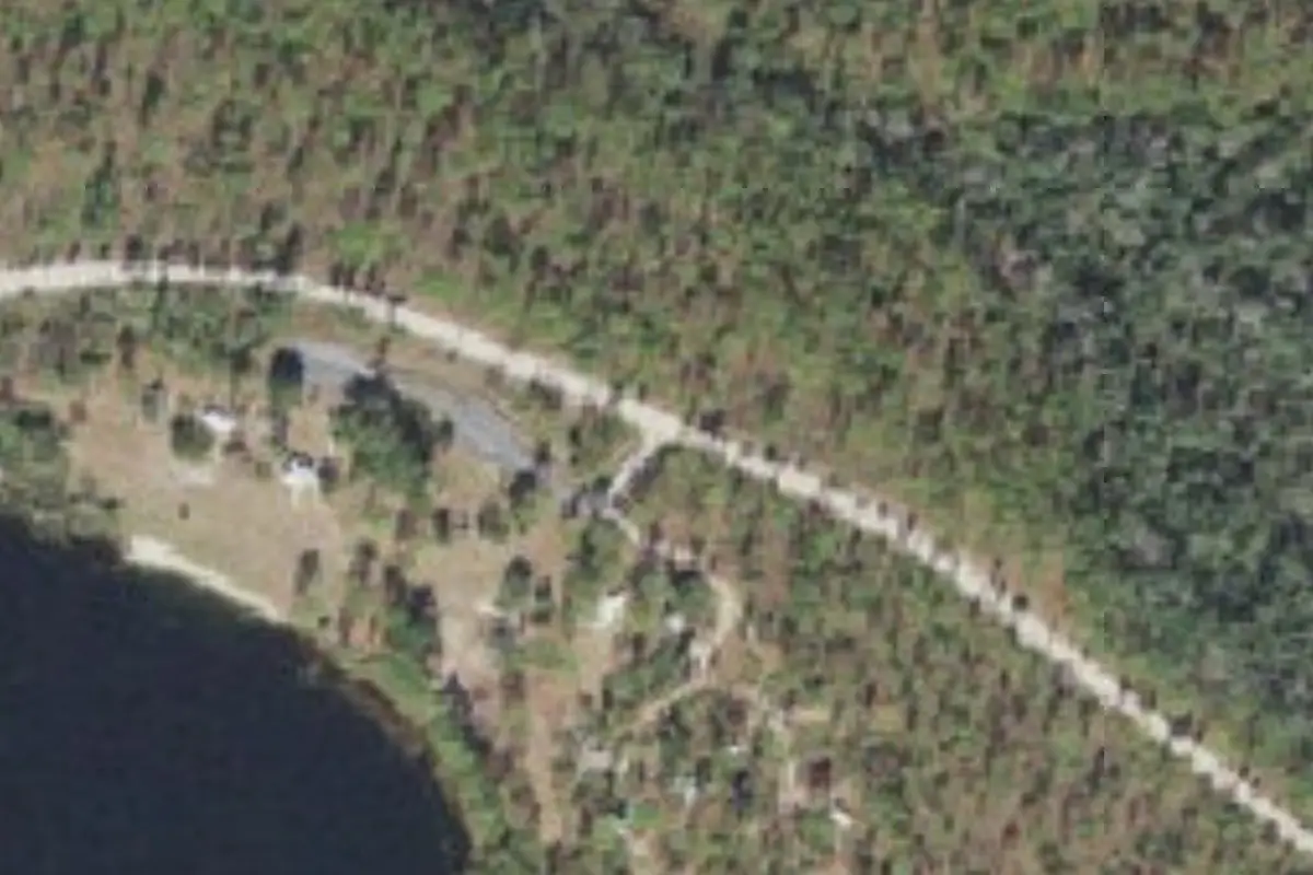Aerial view of Camel Lake Campground (Camel Lake Recreation Area)
