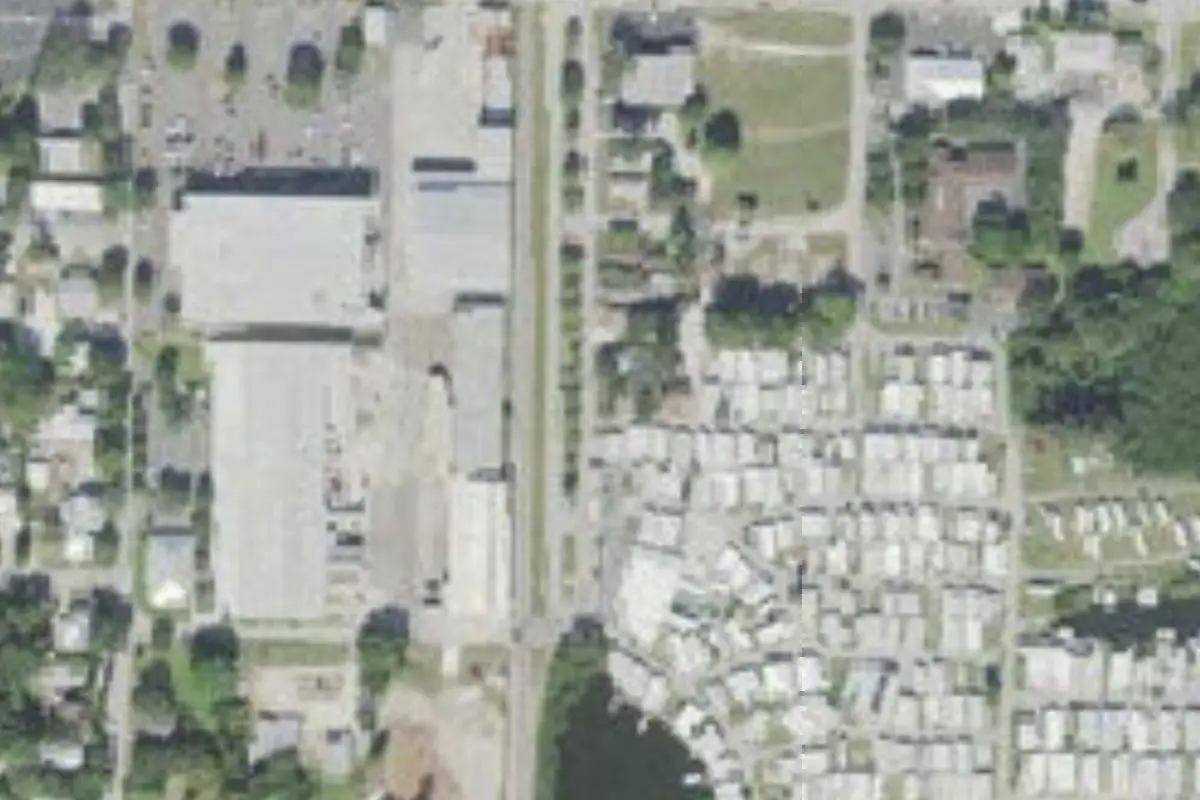 Aerial view of Jet Mobile Home Park