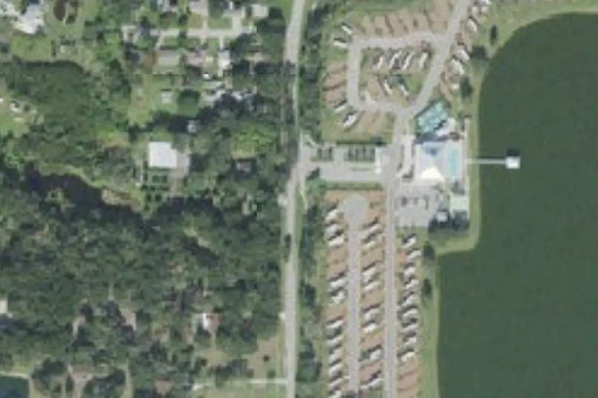 Aerial view of The Tides RV Resort