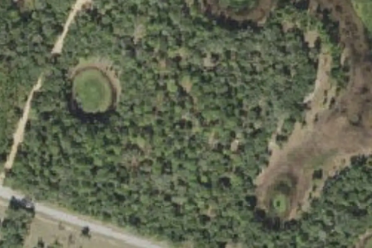 Aerial view of Big Bass Campground
