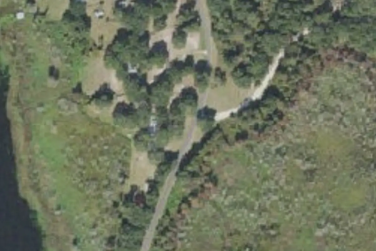 Aerial view of Lake Bryant Resort