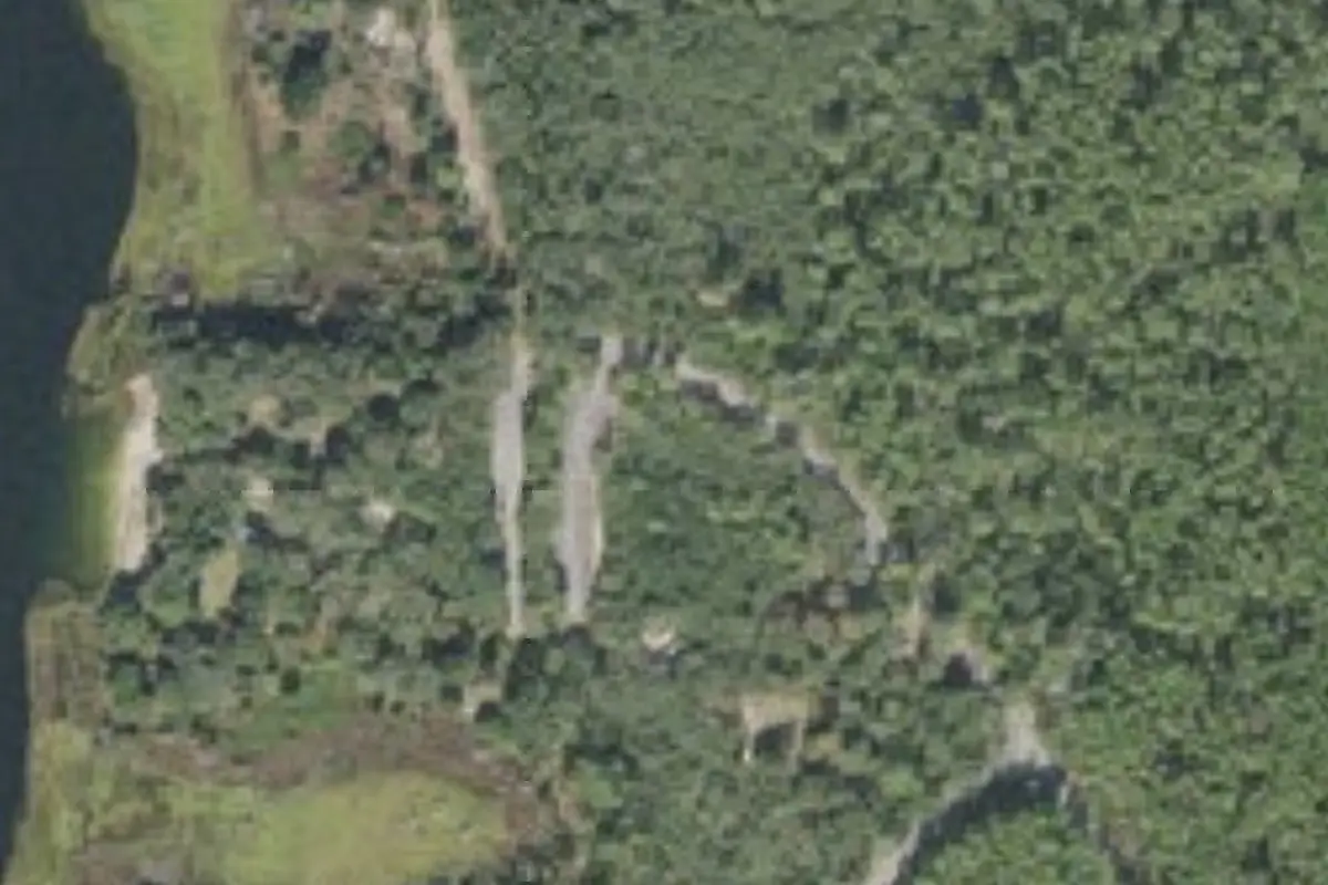 Aerial view of Mill Dam Group Camp (FS: Mill Dam Recreation Area)