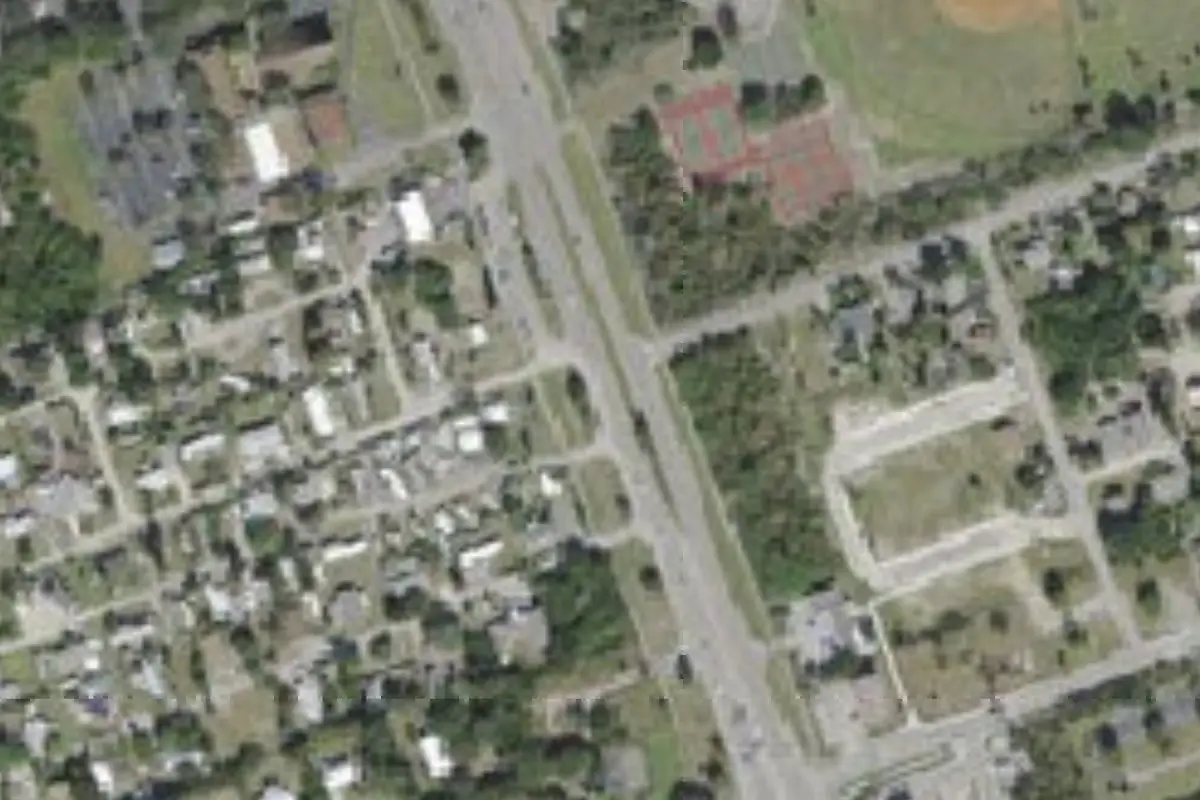 Aerial view of all ashore Mobile Home Community