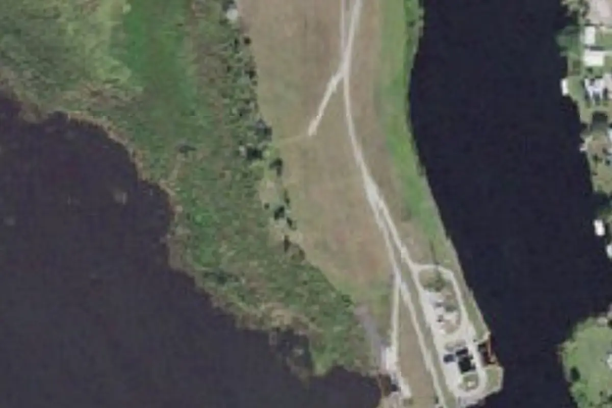 Aerial view of Florida trail primitive camping