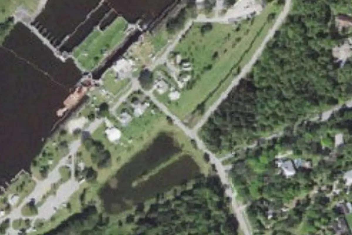 Aerial view of Phipps Park Campground