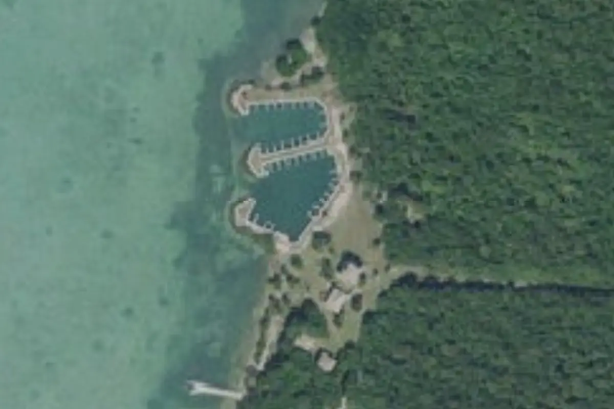 Aerial view of Elliott Key Campground