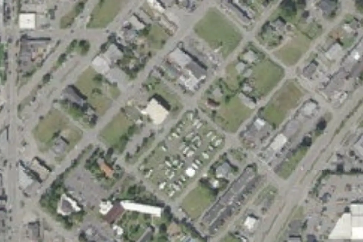 Aerial view of Homestead Trailer Park
