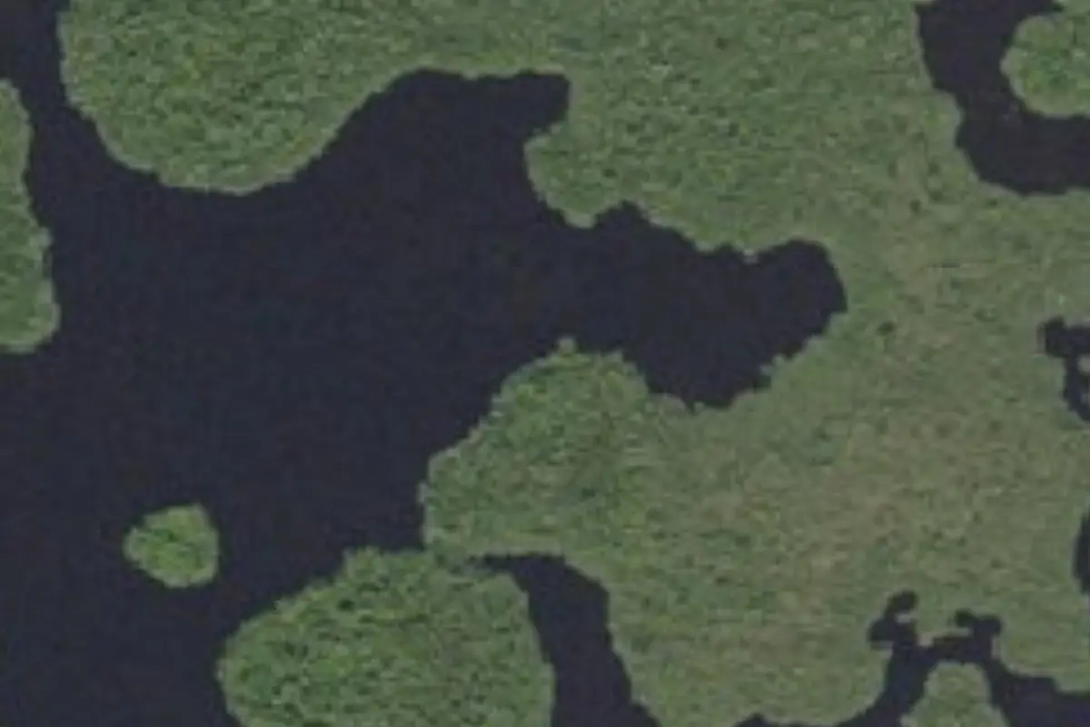 Aerial view of Lard Can Campsite