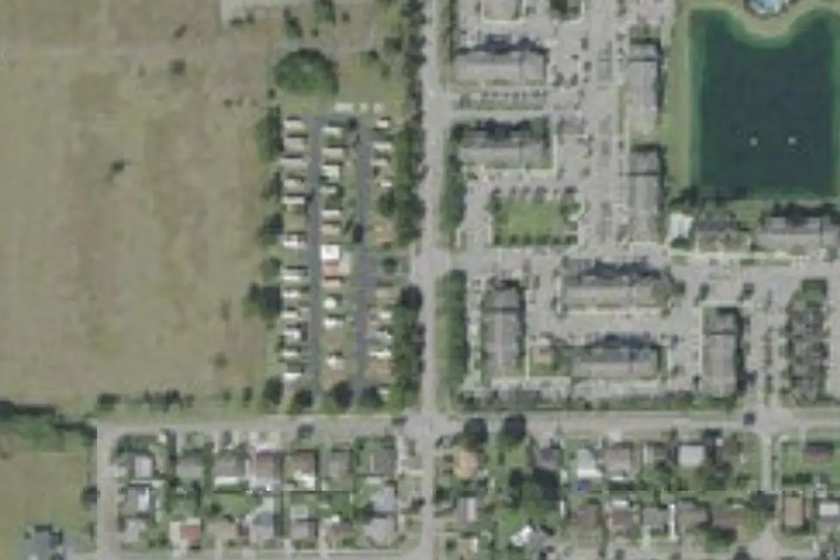 Aerial view of Palm Garden RV Park