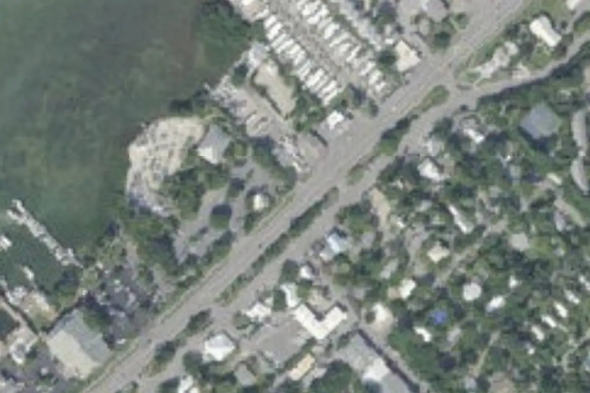 Aerial view of Bay Front RV Park