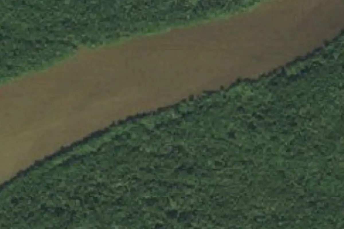 Aerial view of Blood River Campsite