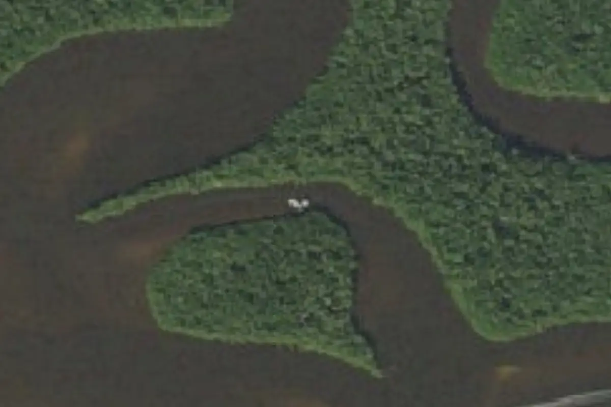 Aerial view of Crooked Creek Chickee