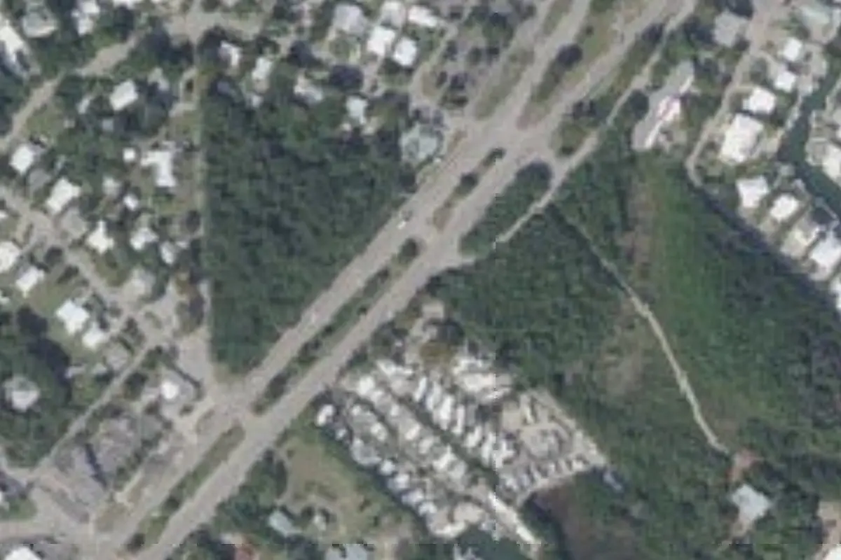 Aerial view of Driftwood Trailer Park