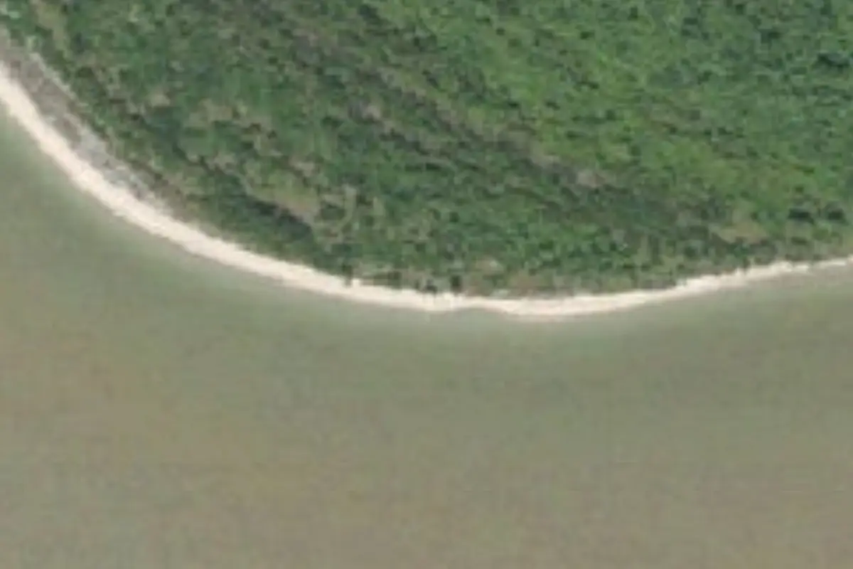 Aerial view of East Beach Campsite