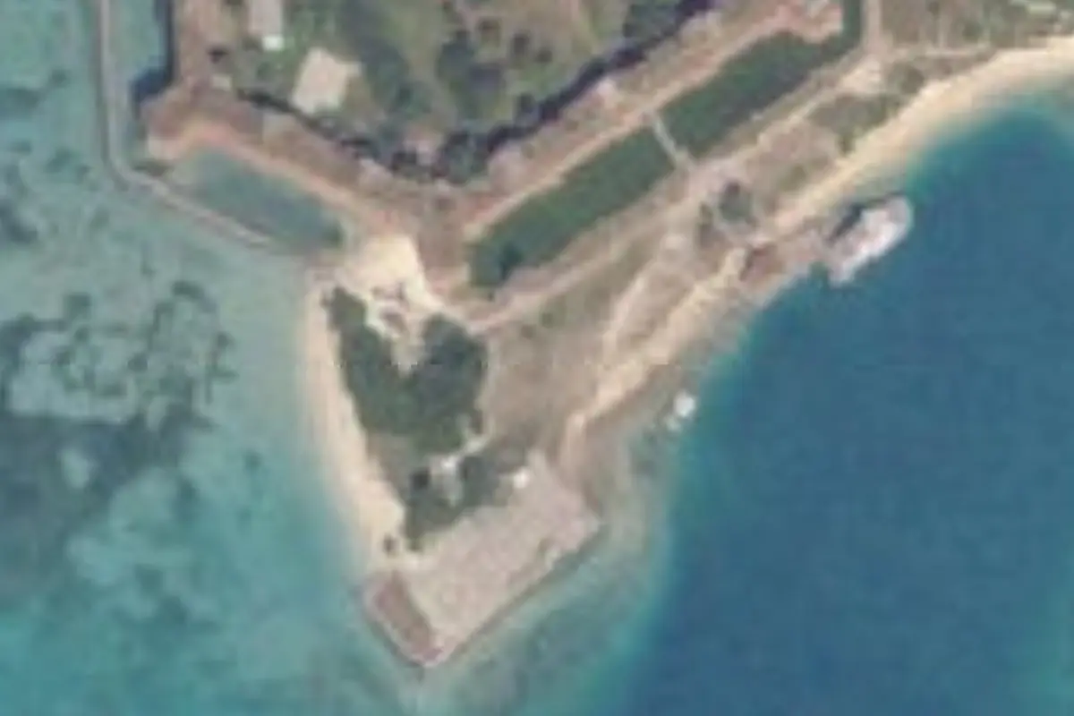 Aerial view of Garden Key Campground