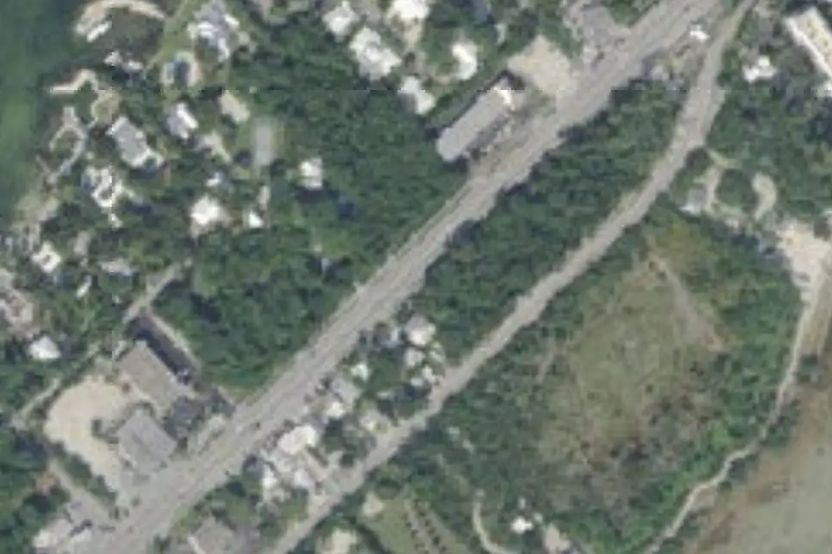 Aerial view of Howells Junction Trailer Park