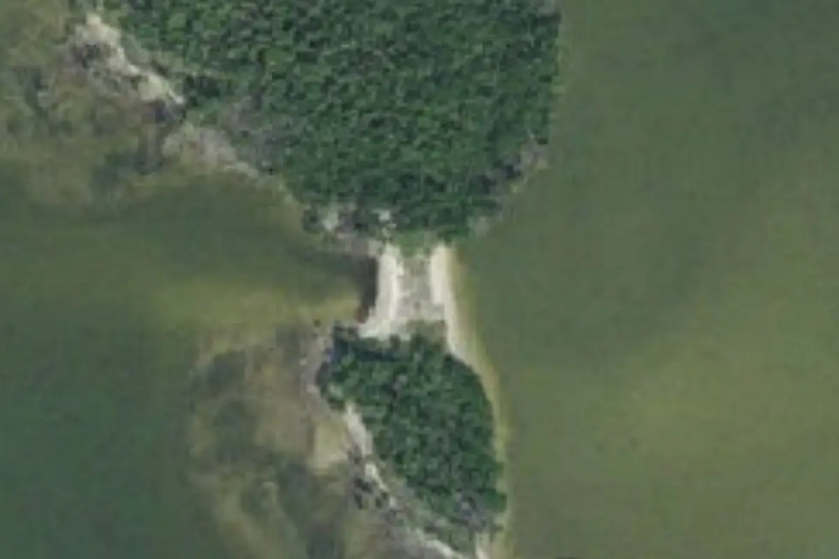 Aerial view of Jewell Key Beach Campsite