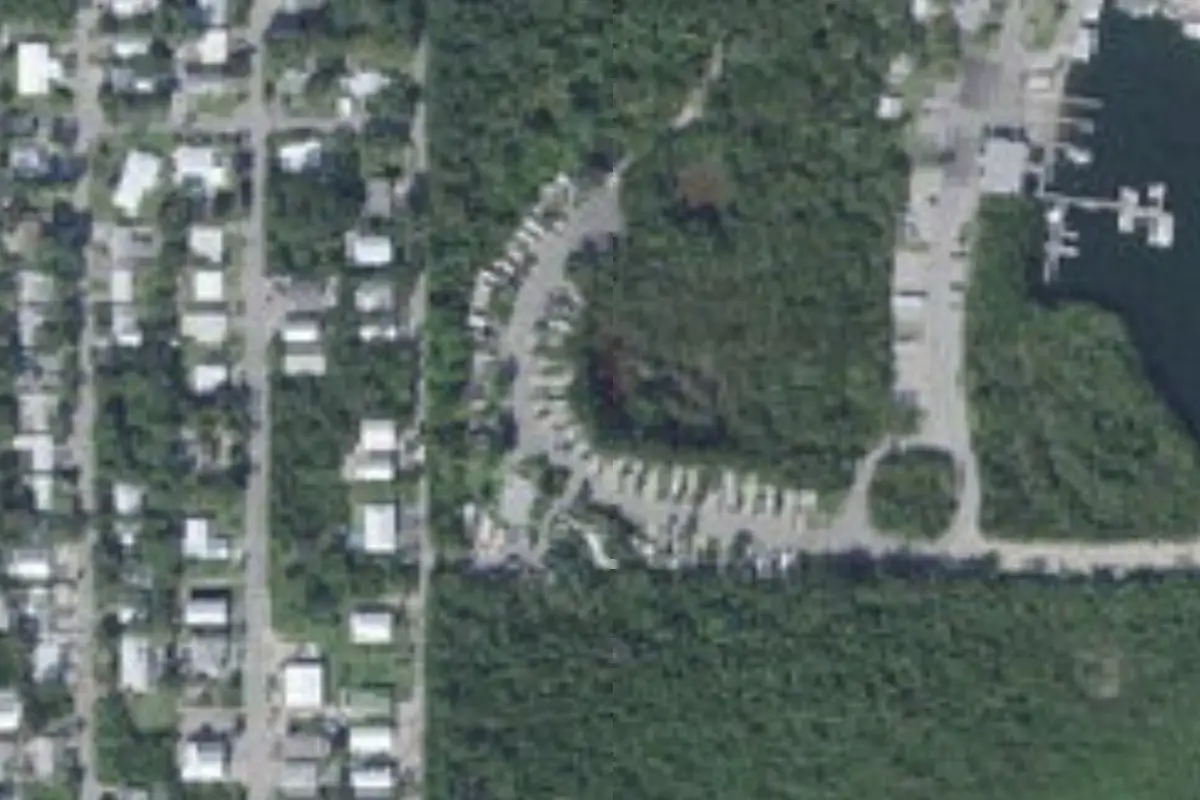 Aerial view of John Pennekamp Coral Reef State Park