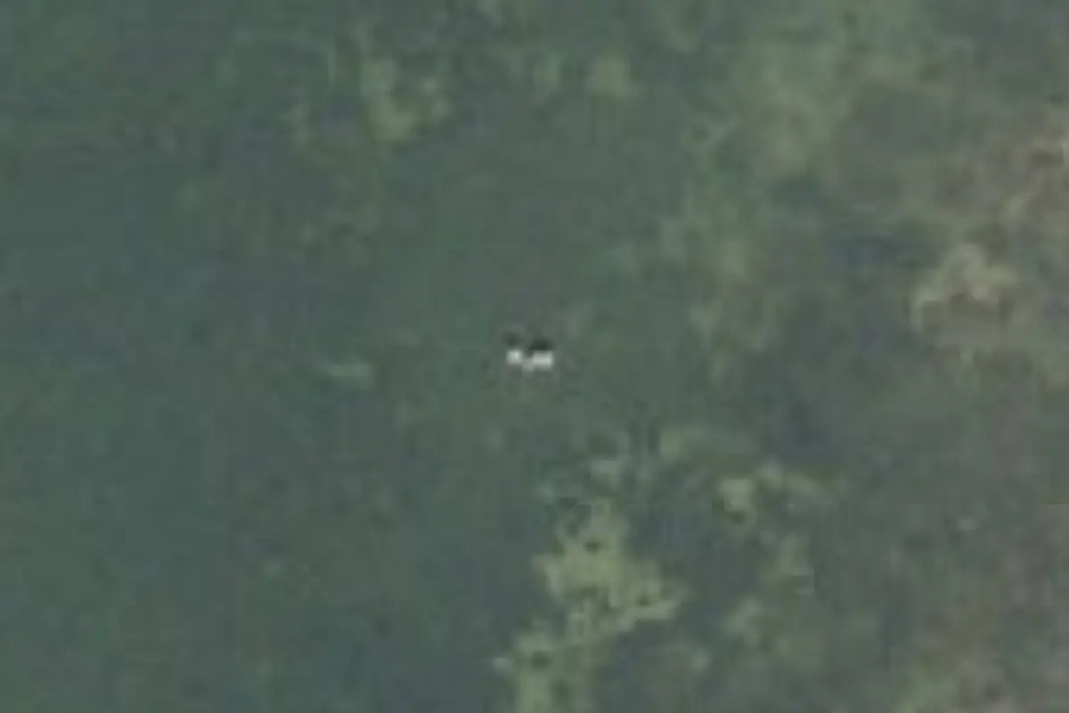 Aerial view of Johnson Key Chickee