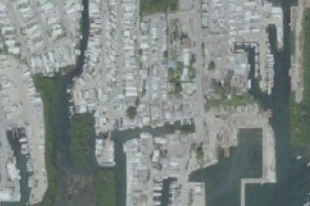 Aerial view of Ocean Breeze Trailer Park (East)