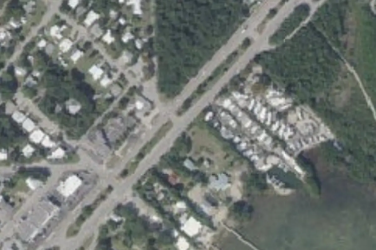 Aerial view of Ocean Cove Trailer Port