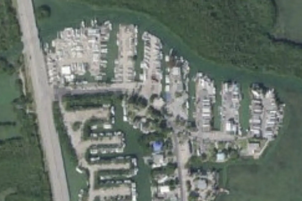 Aerial view of Pelican Cay RV Park