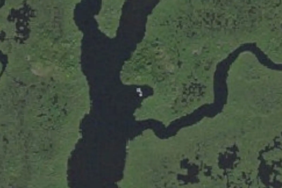 Aerial view of Roberts River Chickee
