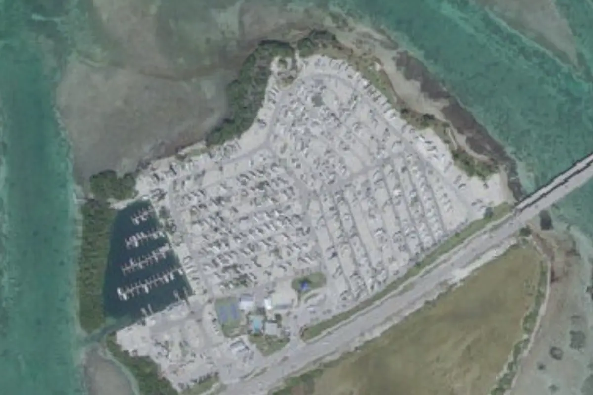 Aerial view of Sunshine Key RV Resort and Marina