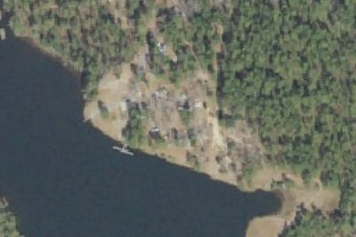 Aerial view of Karick Lake North Campground Blackwater River State Forest