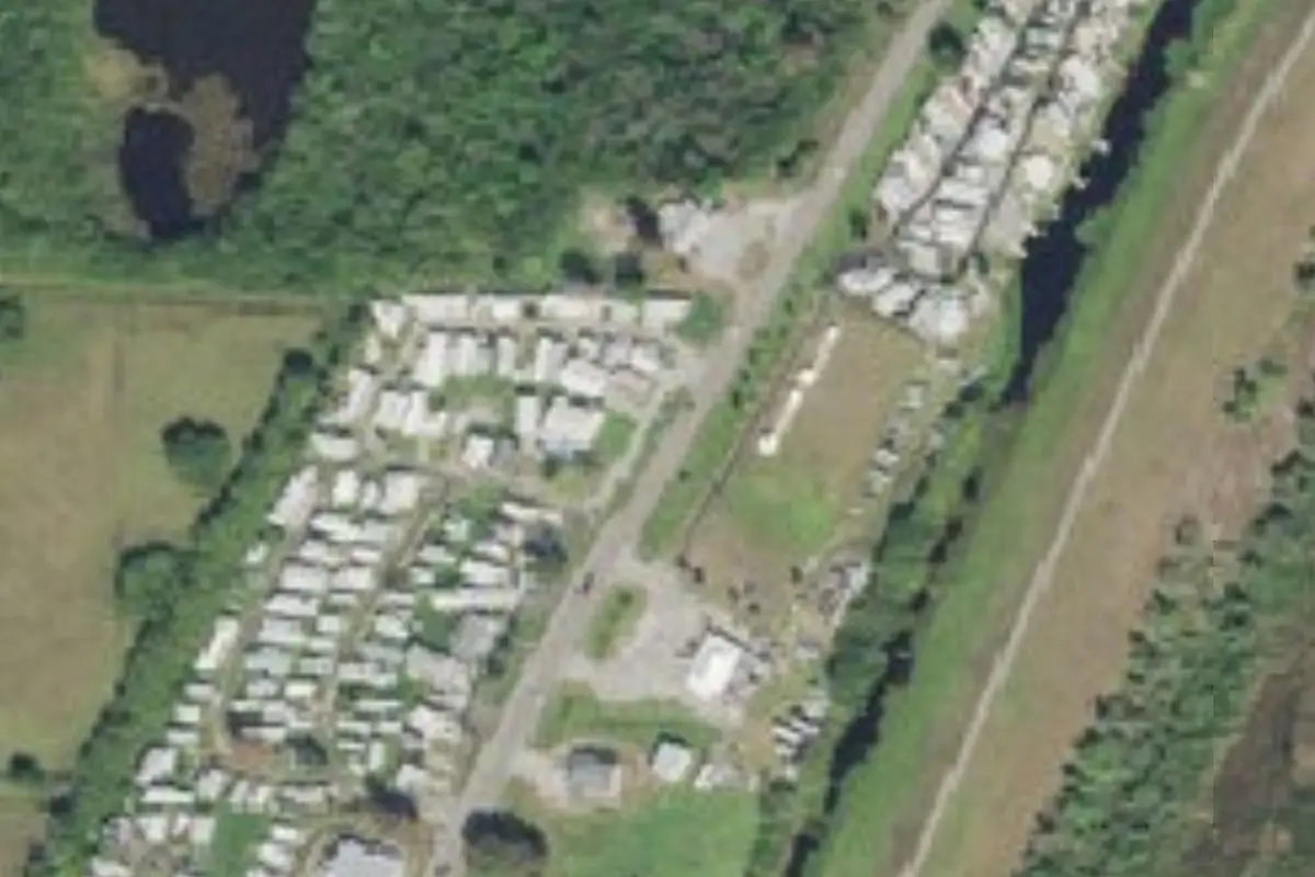 Aerial view of Big Okee Mobile Home Community and RV Park (Big Okee RV Park)