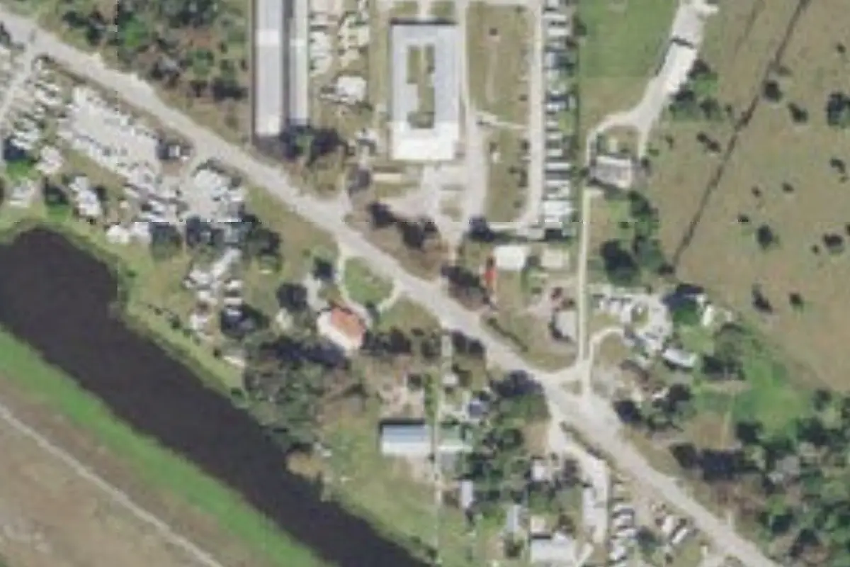 Aerial view of Cypress Hut RV Park