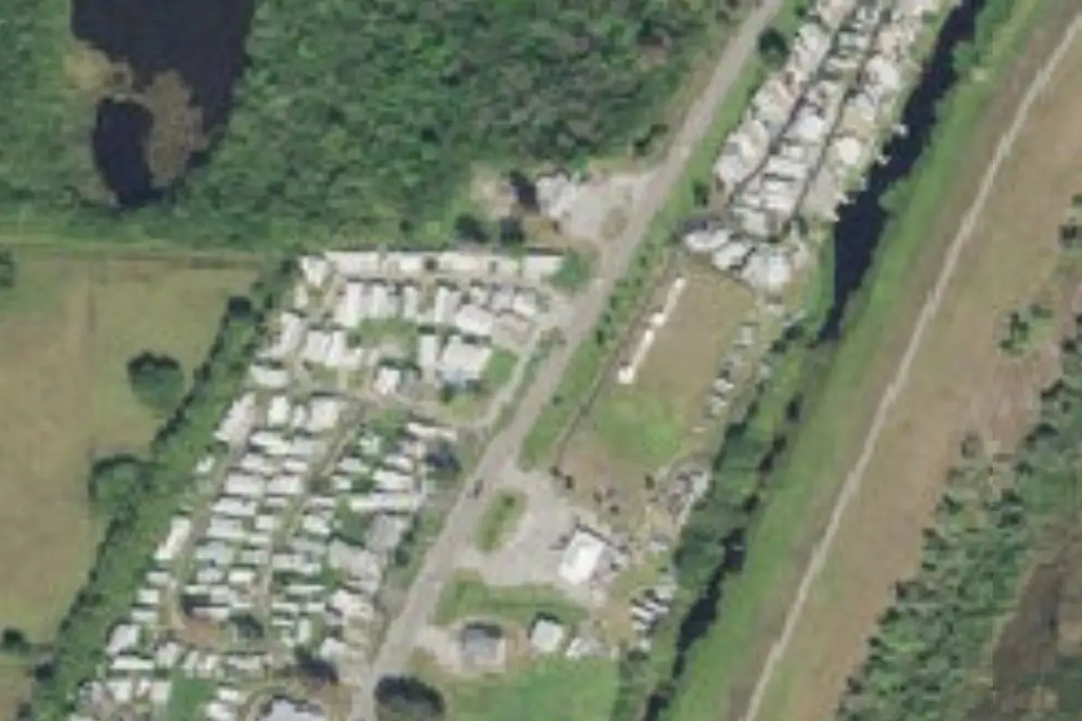 Aerial view of Dew Drop Mobile Home Park
