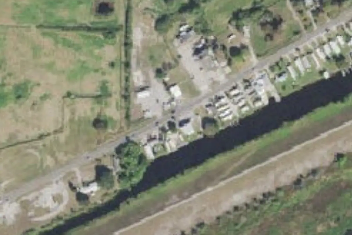 Aerial view of Edwards Canal Side RV Park