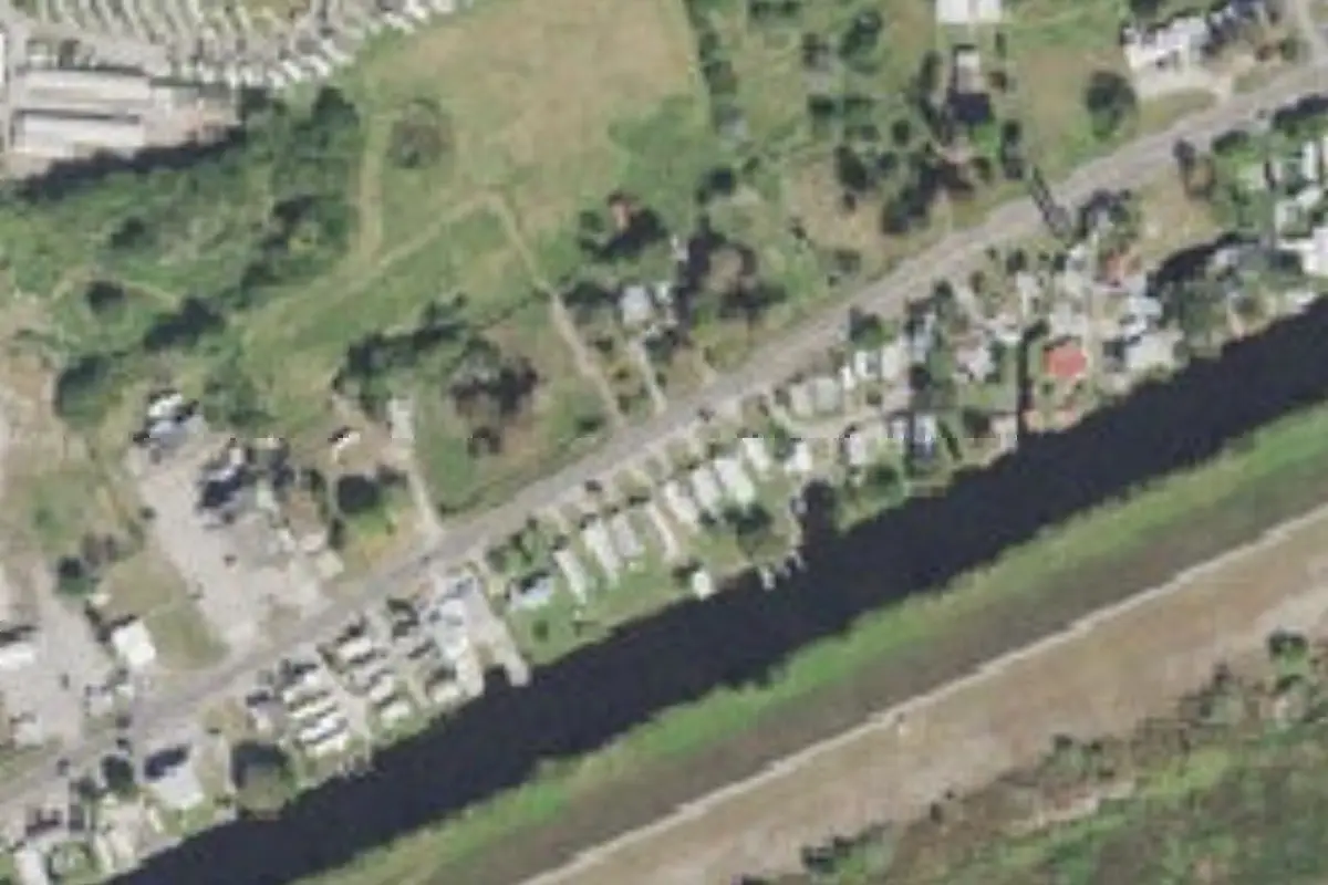 Aerial view of Journeys End Mobile Home Park