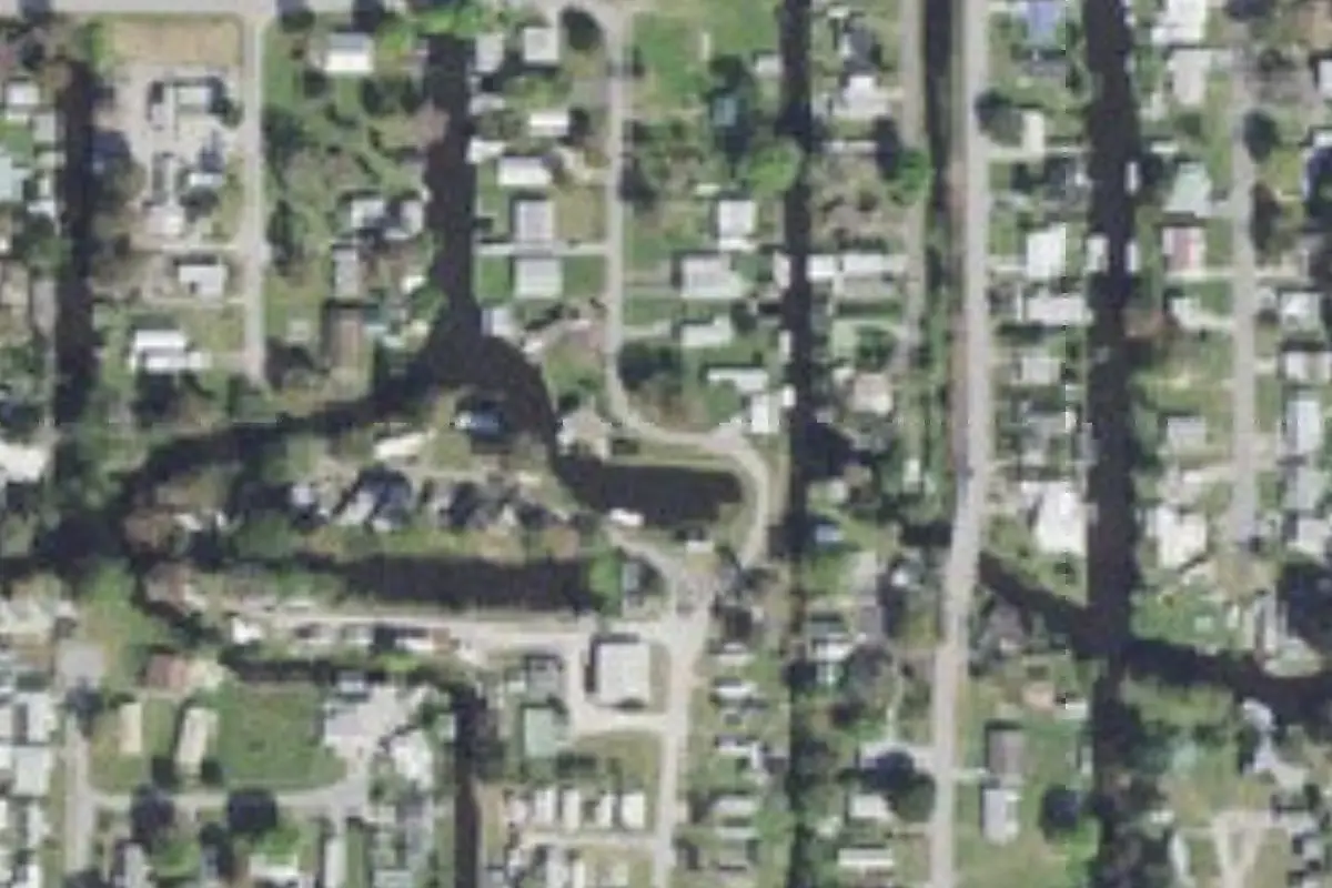 Aerial view of PME Mobile Home Park