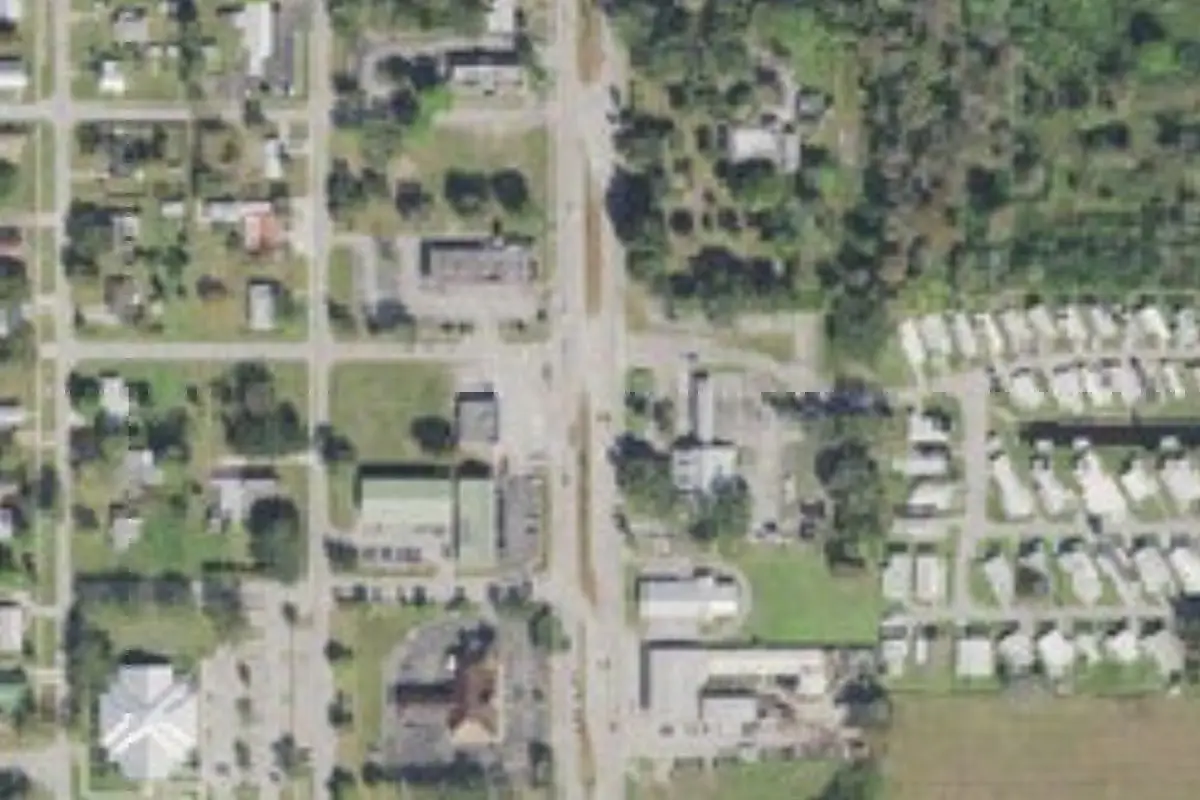 Aerial view of Riverbend Mh & RV Park