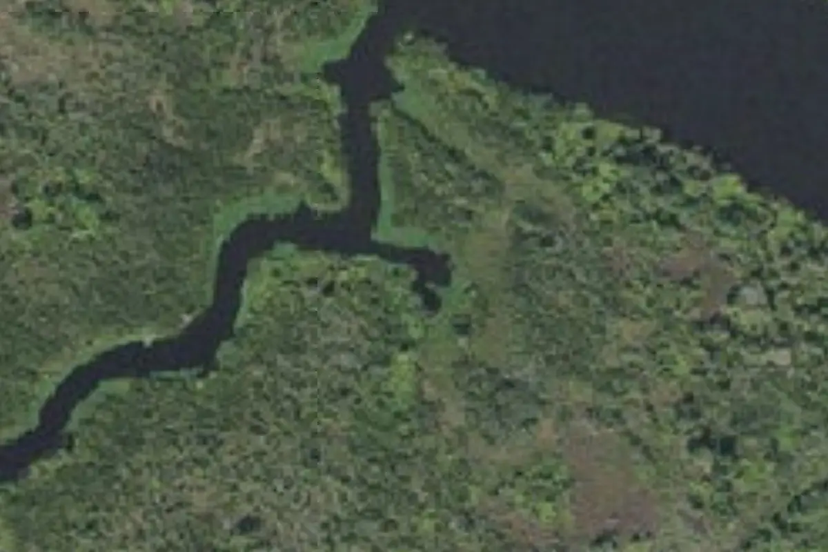 Aerial view of S-65E Impoundment Area Campsite