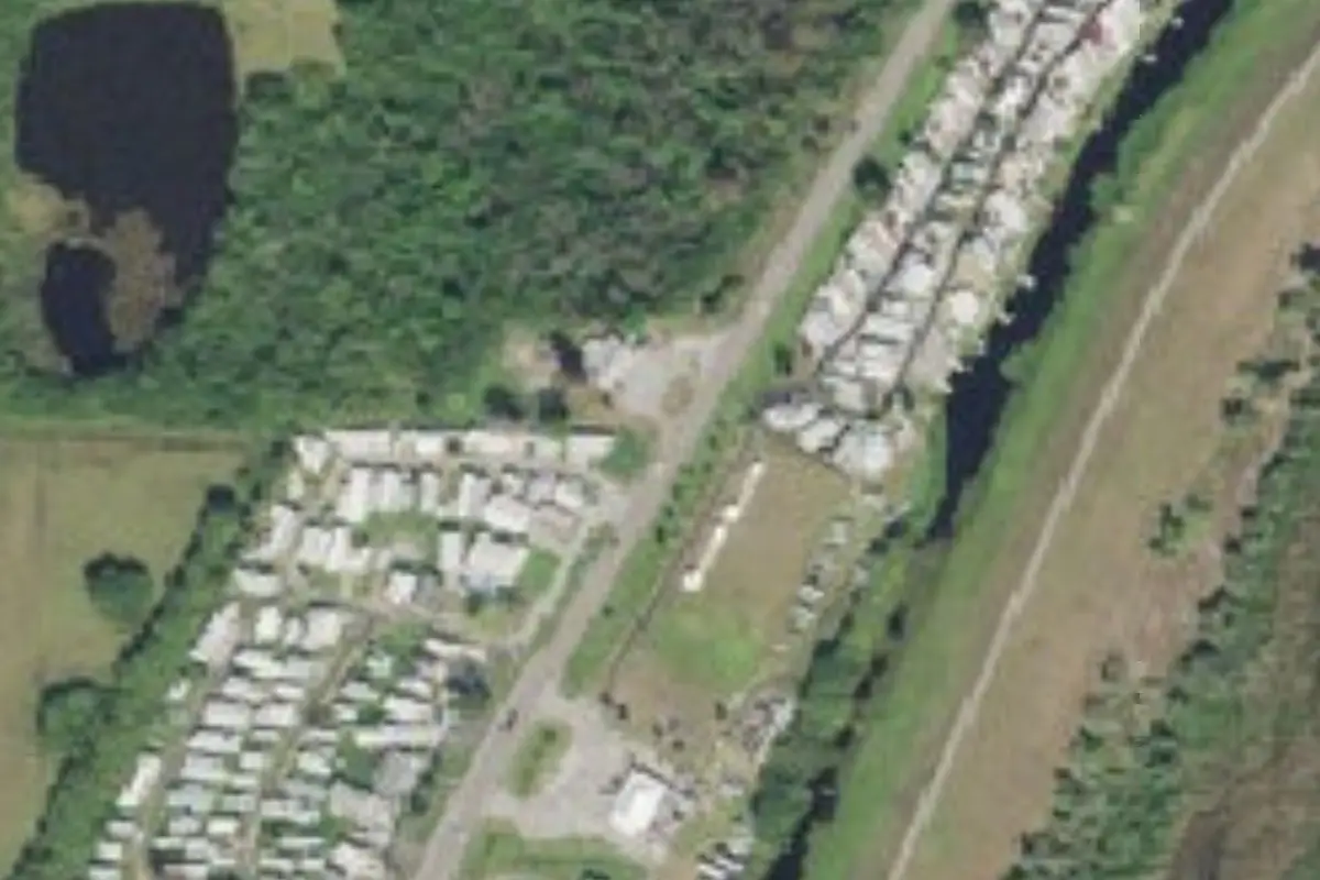Aerial view of Summer Breeze RV Park and Storage