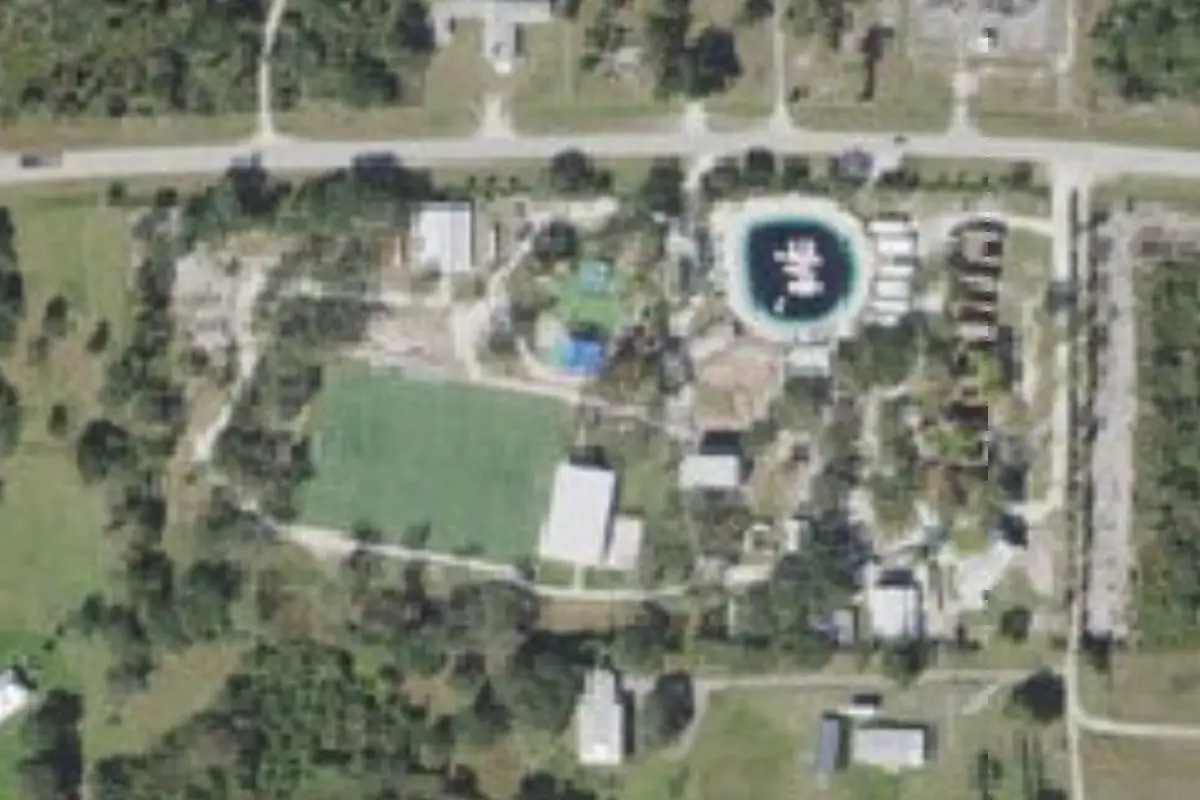 Aerial view of Camp Impact
