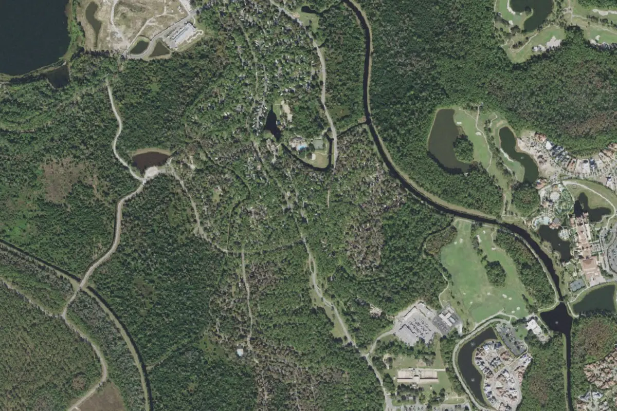 Aerial view of The Campsites at Disney's Fort Wilderness Resort